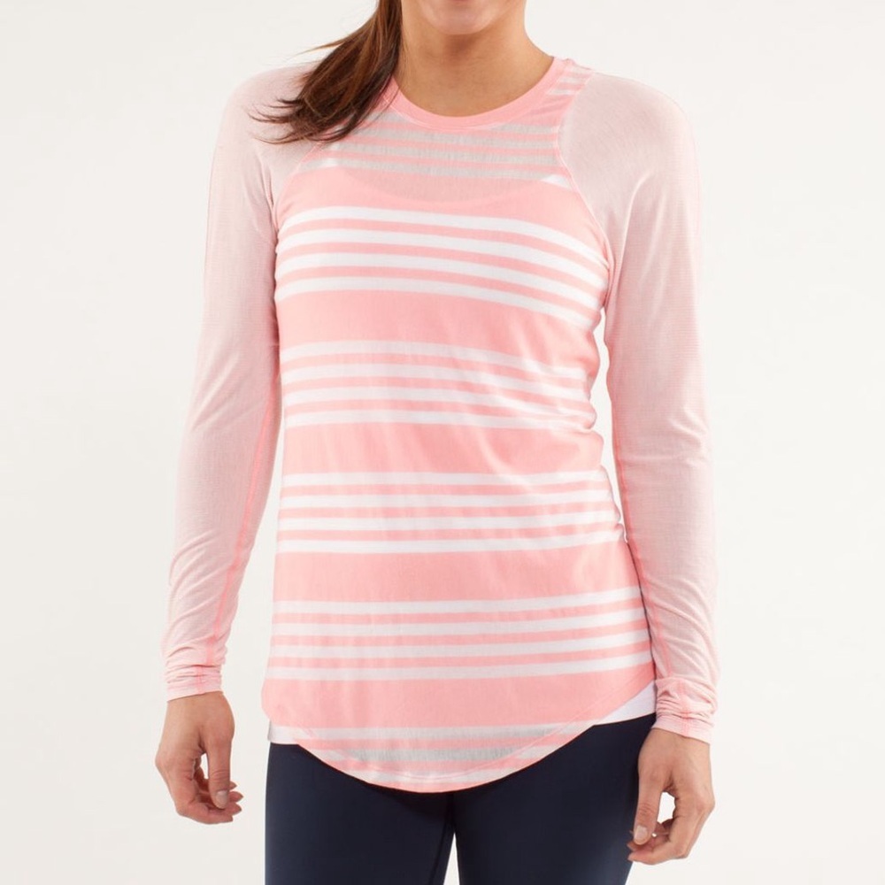 Lululemon Digni Tee Long Sleeve‎ coral